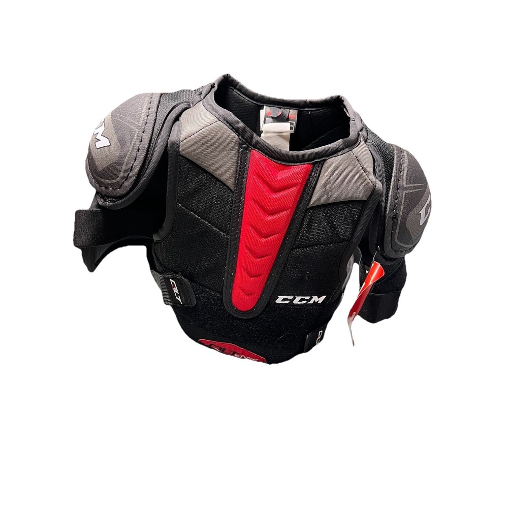 CCM QLT Hockey SP Edge Jr Shoulder Pads SZ Medium Black Protector‎ NWT